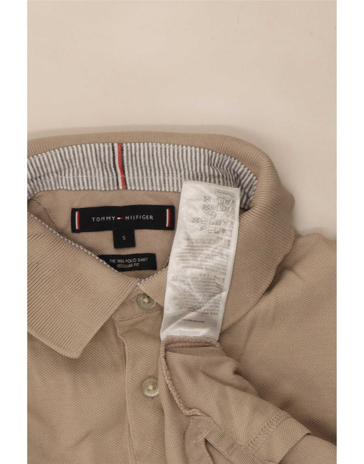 Tommy Hilfiger Herre Regular Fit Polo Shirt Lille Beige Bomuld