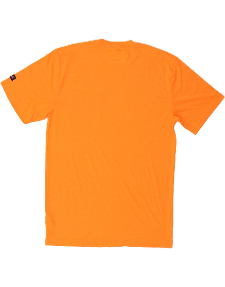 DICKIES Mens T-Shirt Top Medium Orange Polyester Vintage Dickies and Second-Hand Dickies from Messina Hembry 