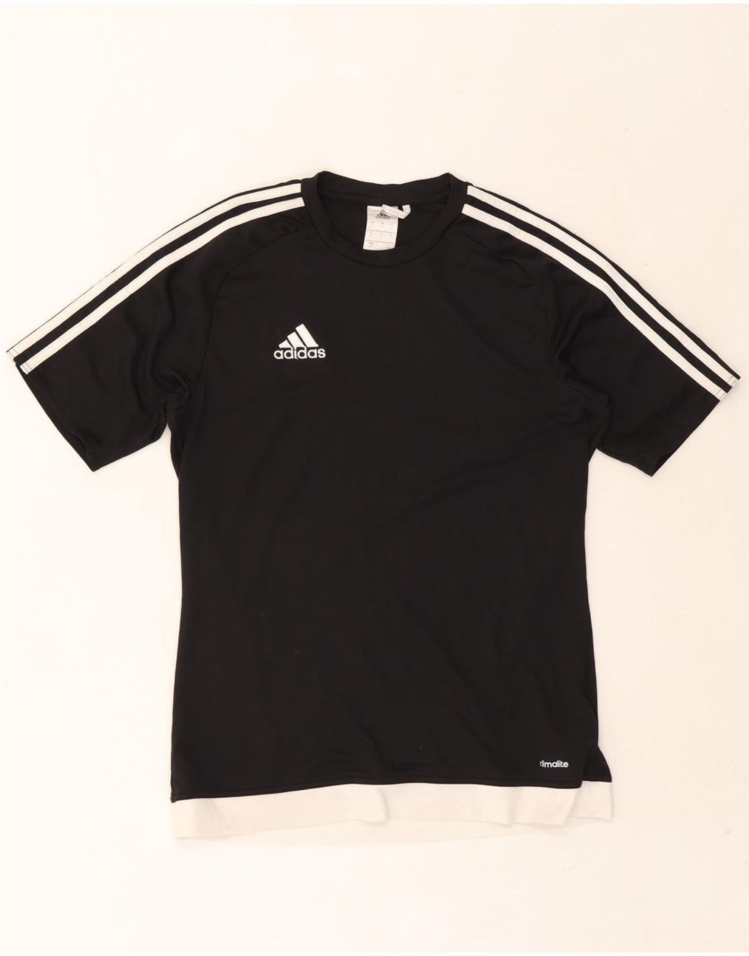 Adidas Herre Climalite T-Shirt Top Lille Sort Colourblock Polyester