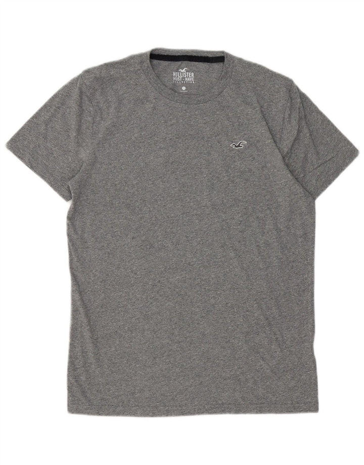 Hollister Herre T-Shirt Top Lille Grå Flecked