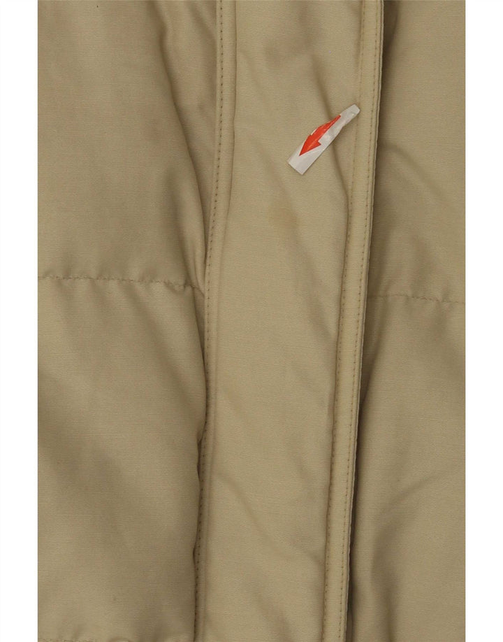 Woolrich Womens Oversized Polstret Frakke UK 10 Small Beige Nylon