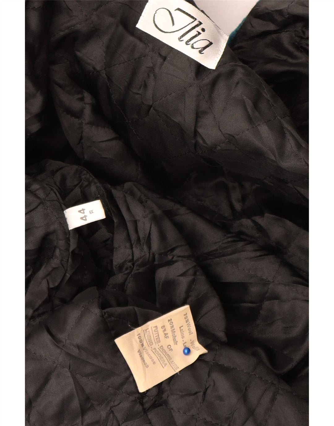 Vintage herre dobbeltradet blazerjakke UK 44 2XL blå plaiduld