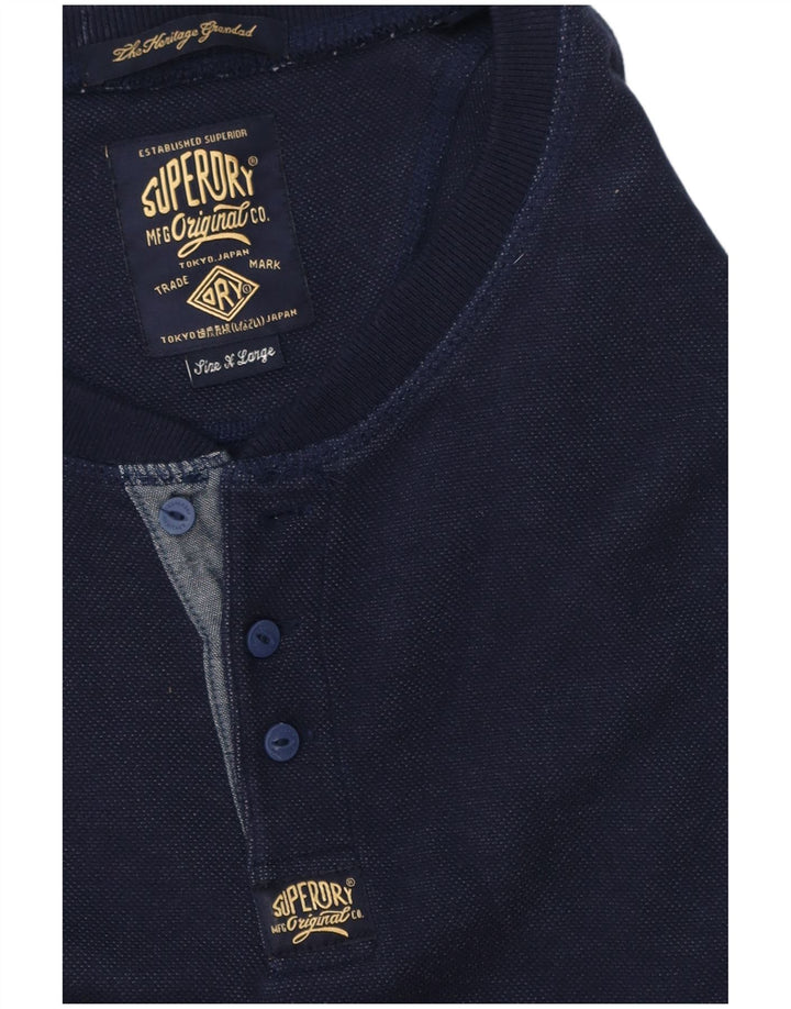 Superdry Herre Top Langærmet XL Marineblå