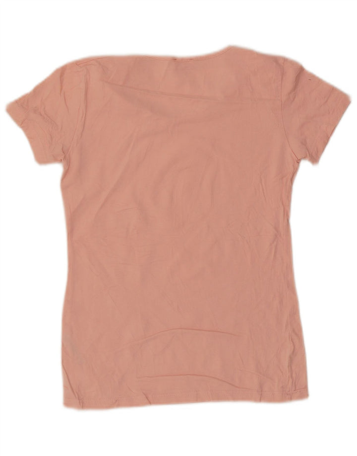 Kappa Dame T-Shirt Top UK 12 Medium Pink Bomuld