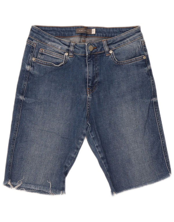 MINT VELVET Dame Regular Fit denimshorts UK 10 Small W27 Blue Bomuld