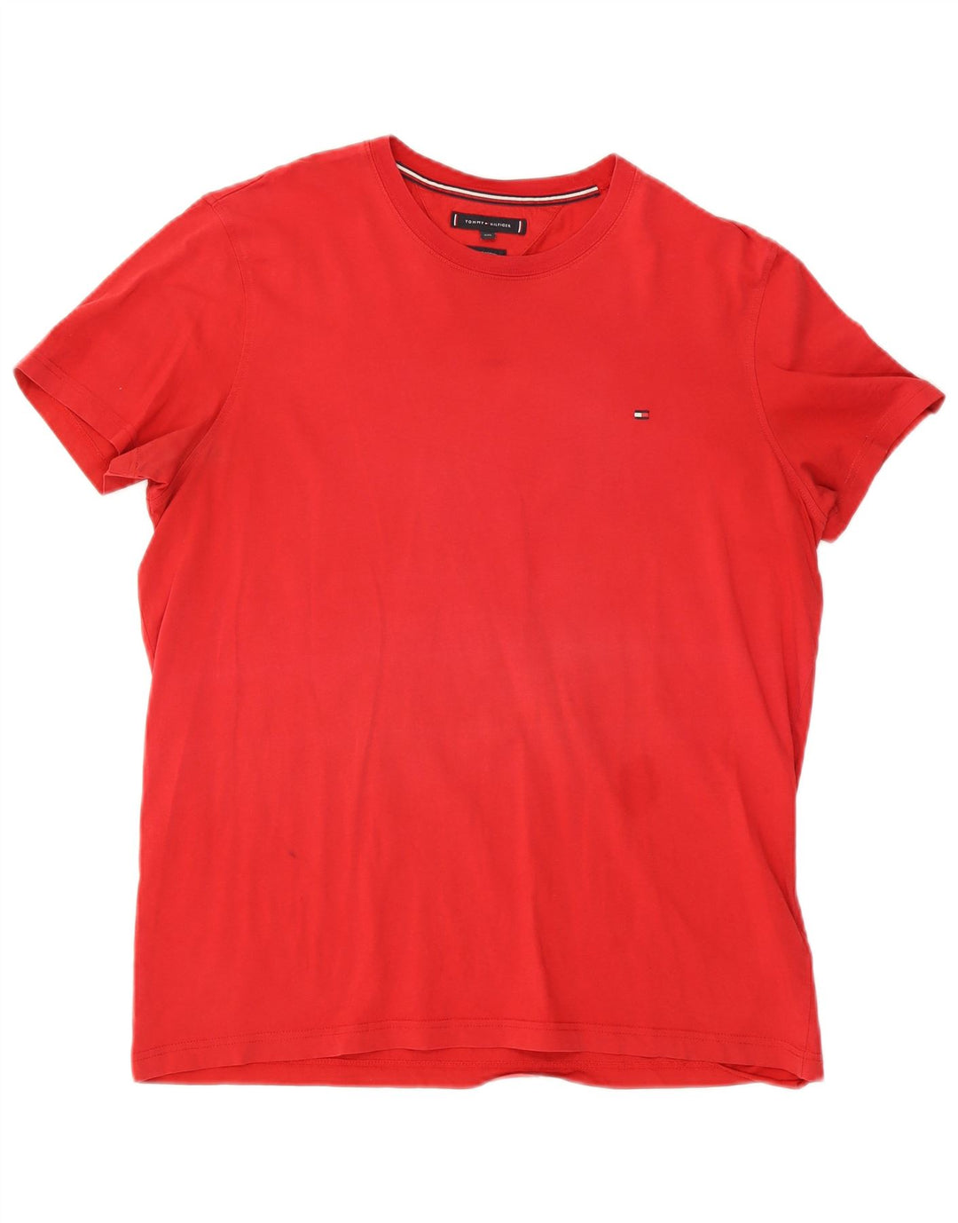 Tommy Hilfiger Dame T-Shirt Top 2XL Rød Bomuld