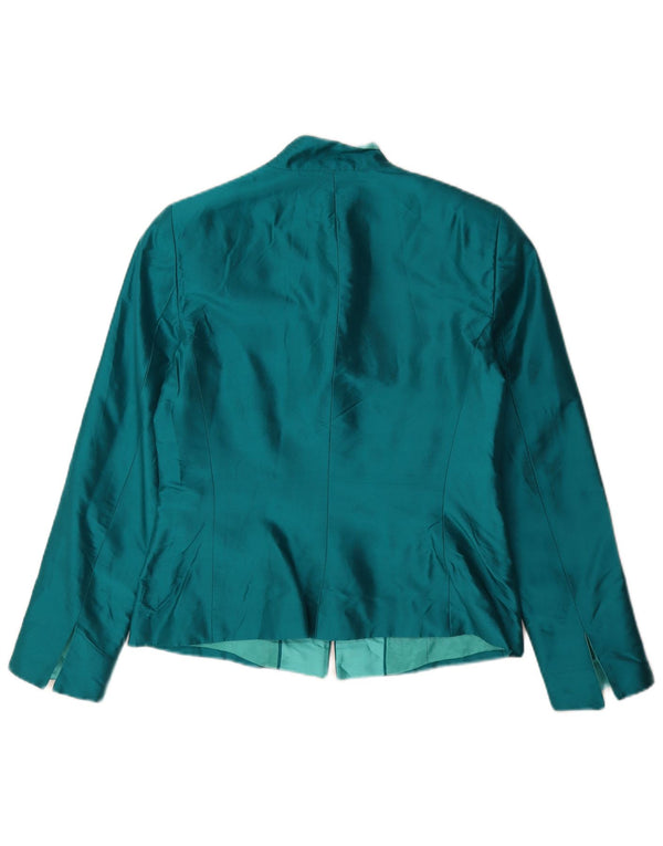 Luisa Spagnoli Dame Blazer Jakke IT 44 Medium Grøn Silke