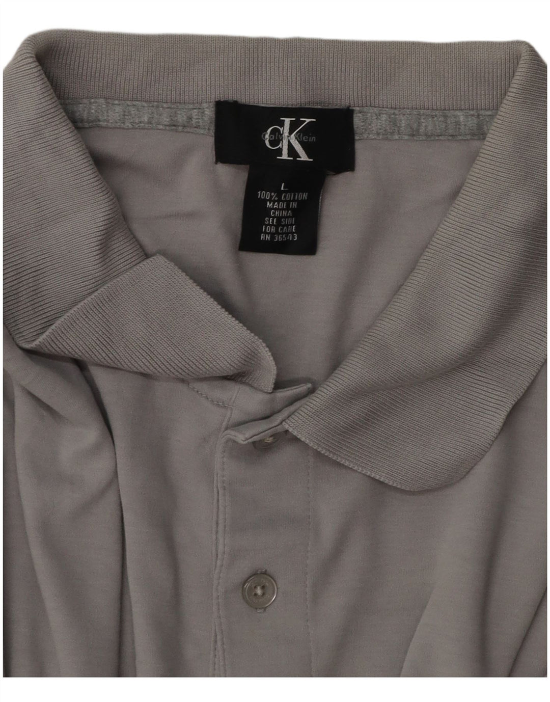 CALVIN KLEIN Herre poloshirt Stor grå bomuld