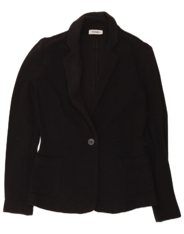 Max & Co. Dame 1-knaps blazerjakke UK 12 Medium Sort