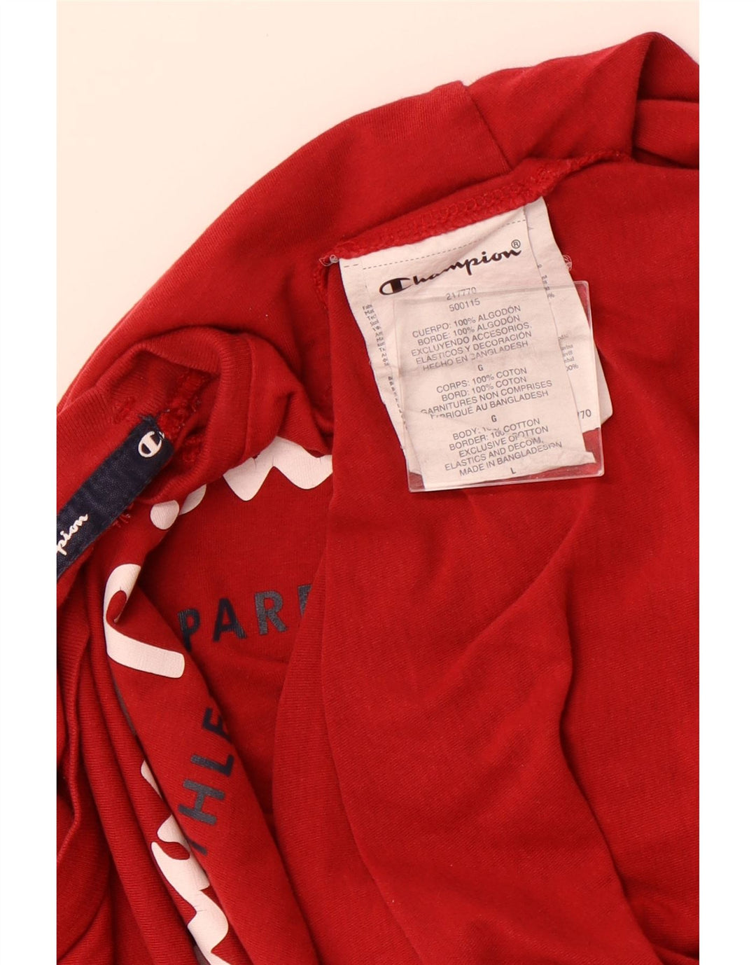 CHAMPION Herre Grafisk T-Shirt Top Stor Rød Bomuld