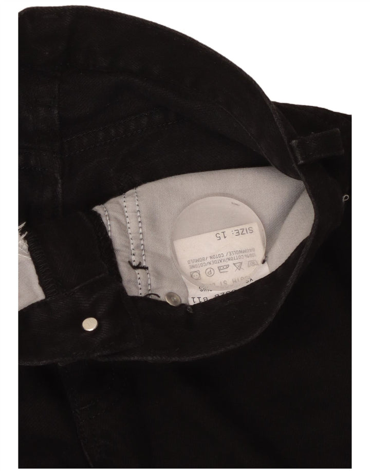 LEE Kvinder Højtaljede tilspidsede Jeans W28 L33 Sort Bomuld