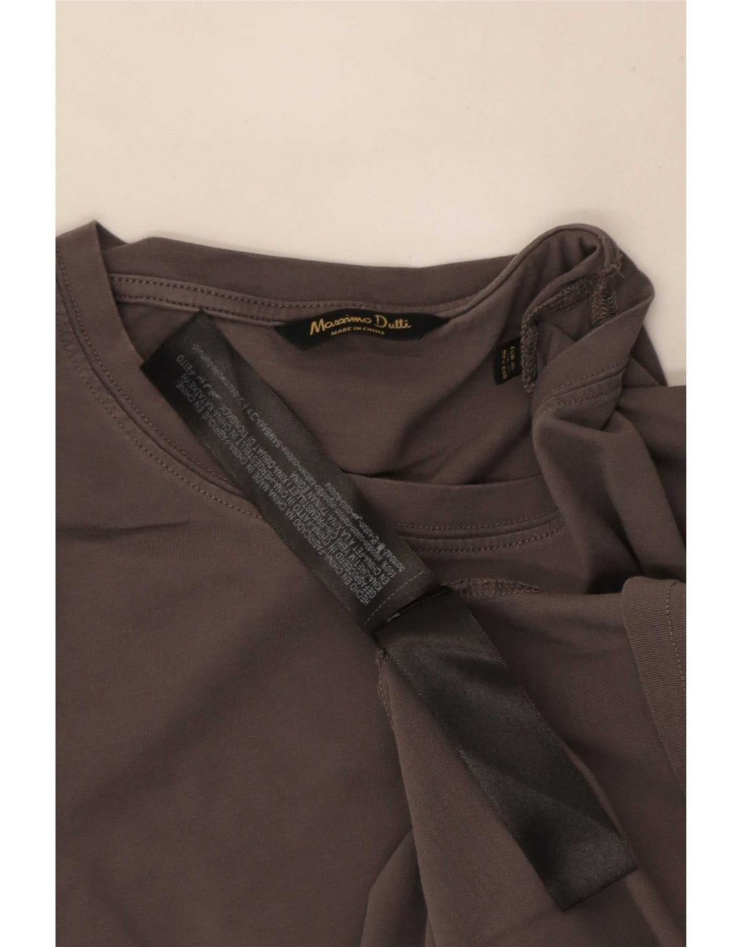 Massimo Dutti Herre Top Langærmet XL Grå Bomuld