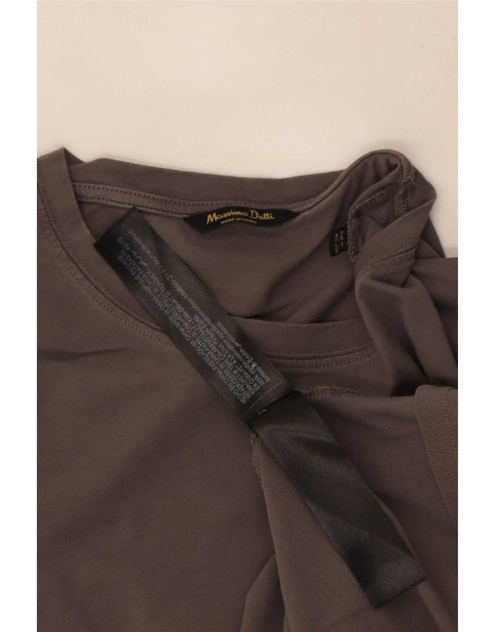 Massimo Dutti Herre Top Langærmet XL Grå Bomuld