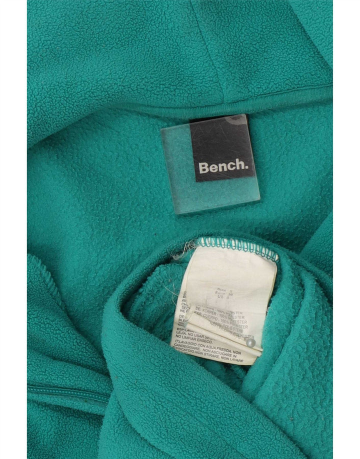 Bænk til kvinder grafisk fleecejakke UK 10 Lille grøn polyester