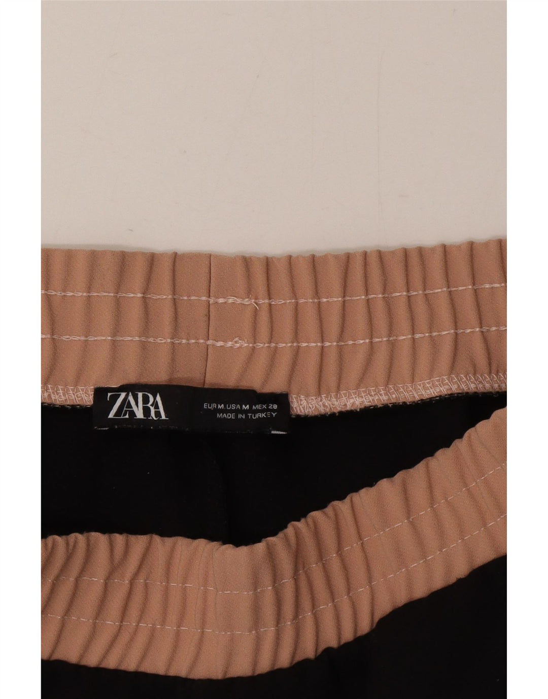 Zara Womens Crop træningsdragt Bukser UK 12 Medium Black Colourblock