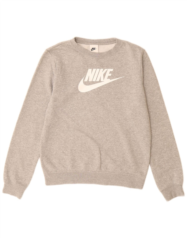 NIKE grafisk sweatshirt til mænd XS Grå