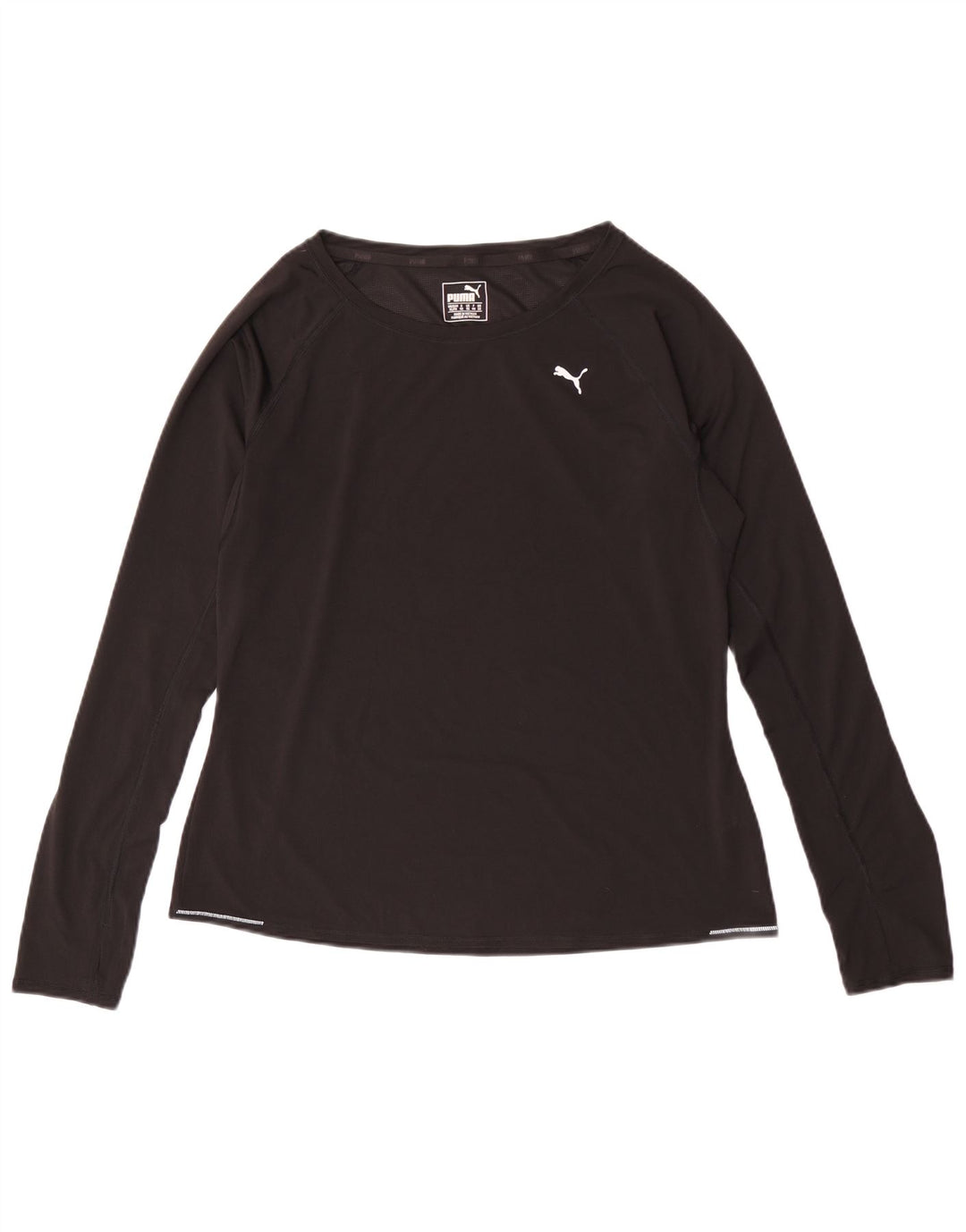 Puma Dame Top Langærmet UK 16 Stor Sort Polyester