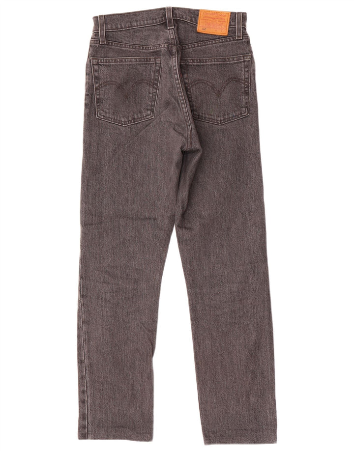 Levi's Dame 501 Straight Jeans W24 L28 Grå Bomuld