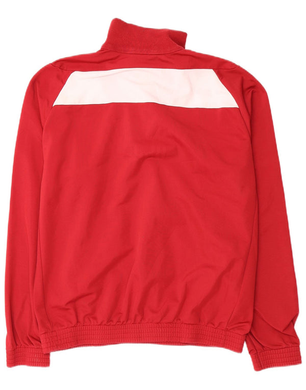 Macron Herre grafisk lynlås-hals sweatshirt Jumper Medium Rød Colourblock