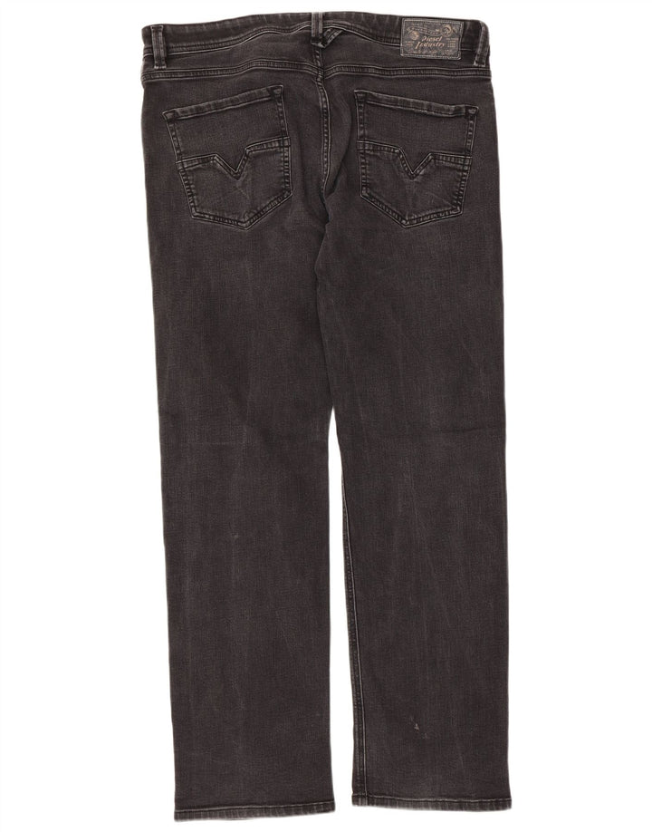 Diesel Dame Larkee Regular Straight Jeans W36 L30 Sort Bomuld