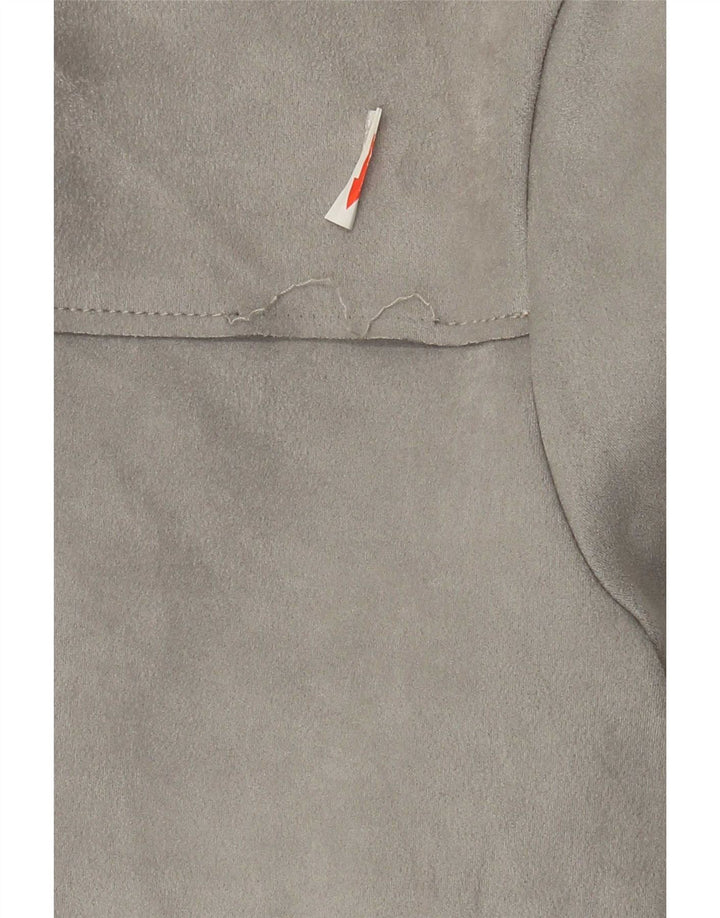 Zara Dame Bluse Top UK 10 Small Grey Colourblock