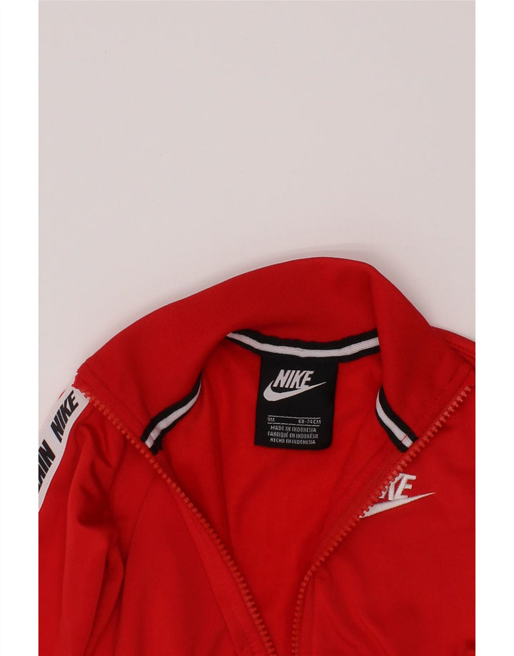 NIKE Baby Boys Grafisk træningsdragt topjakke 6-9 måneder Rød Colourblock