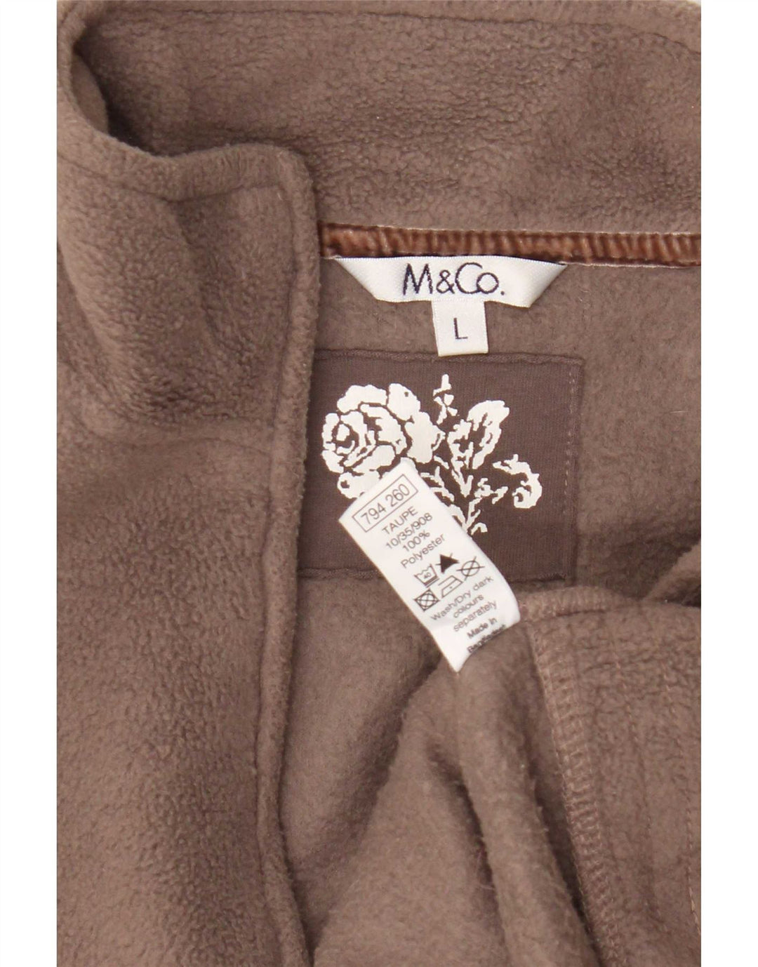 M&Co Dame Fleece Gilet UK 16 Stor Brun Polyester