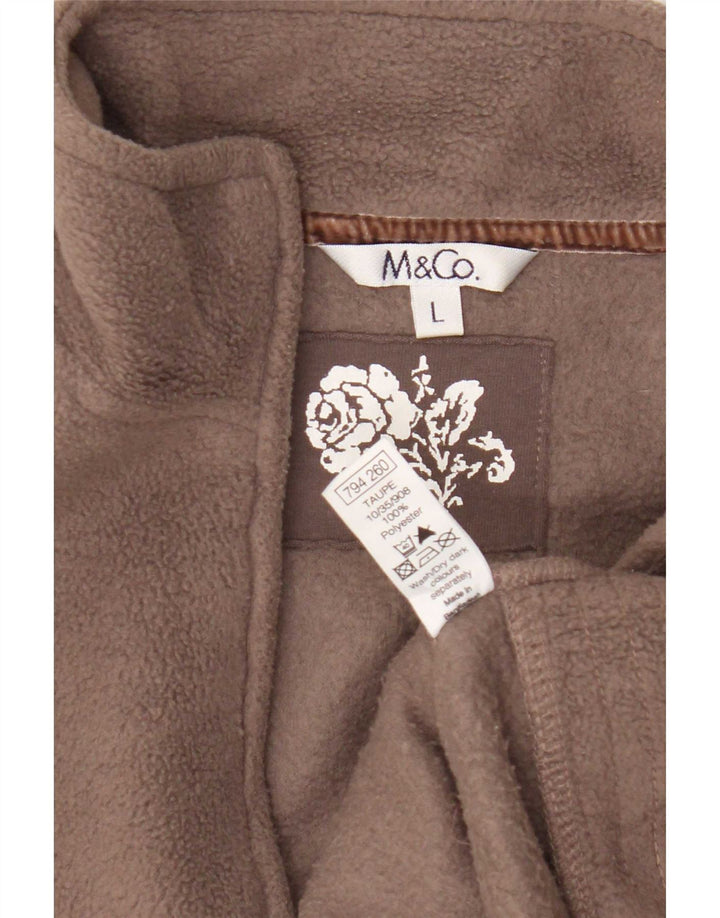 M&Co Dame Fleece Gilet UK 16 Stor Brun Polyester
