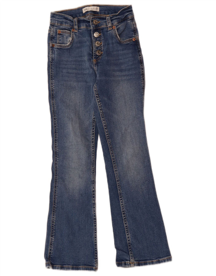 Zara Girls Bootcut Jeans 8-9 år W22 L4 Blå