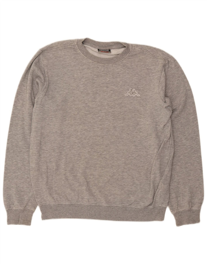 KAPPA Mens Sweatshirt Jumper Medium Grey Cotton