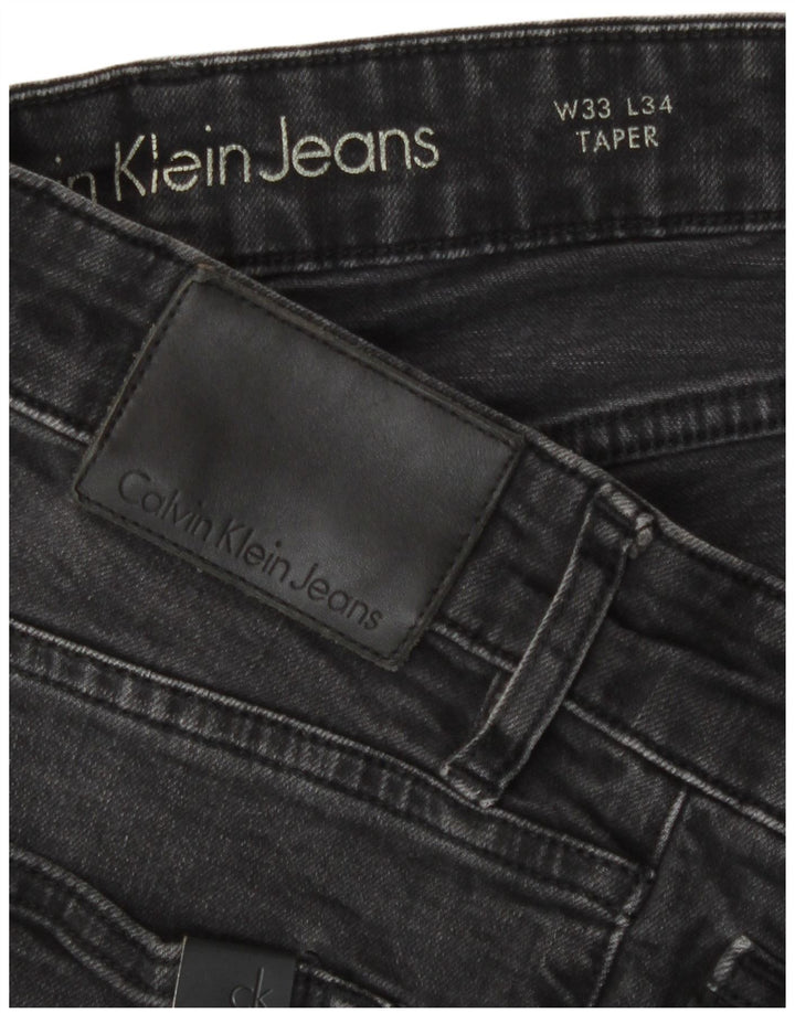 Calvin Klein Herre Tapered Jeans W33 L29 Grå Bomuld