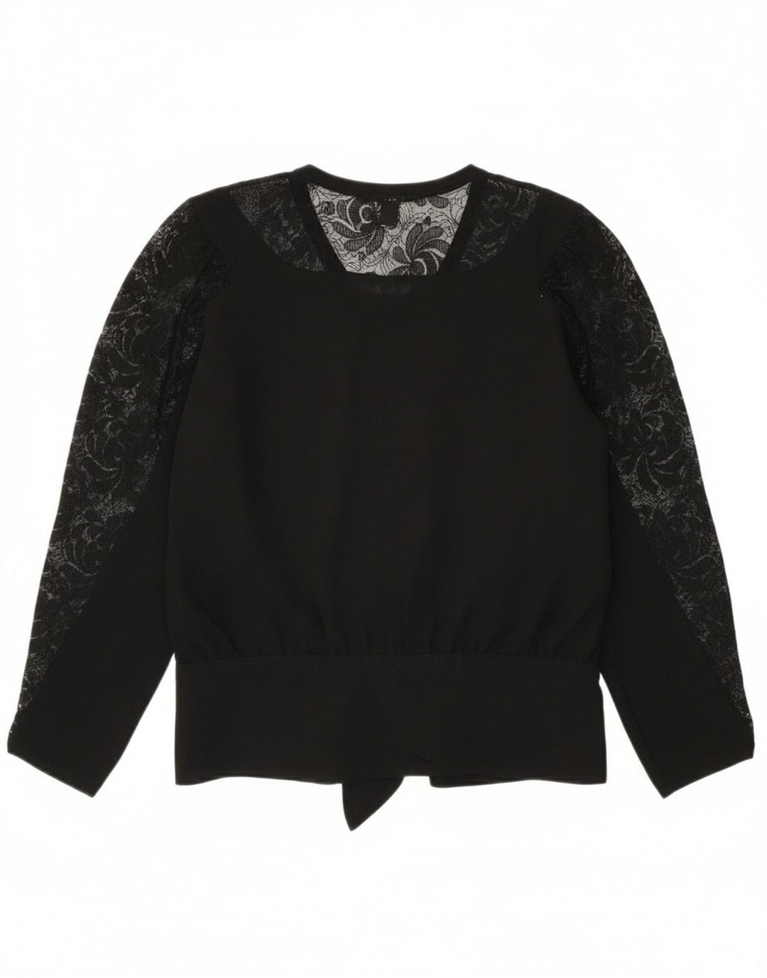 Superior Dame Langærmet Bluse Top EU 40 Medium Sort Viscose