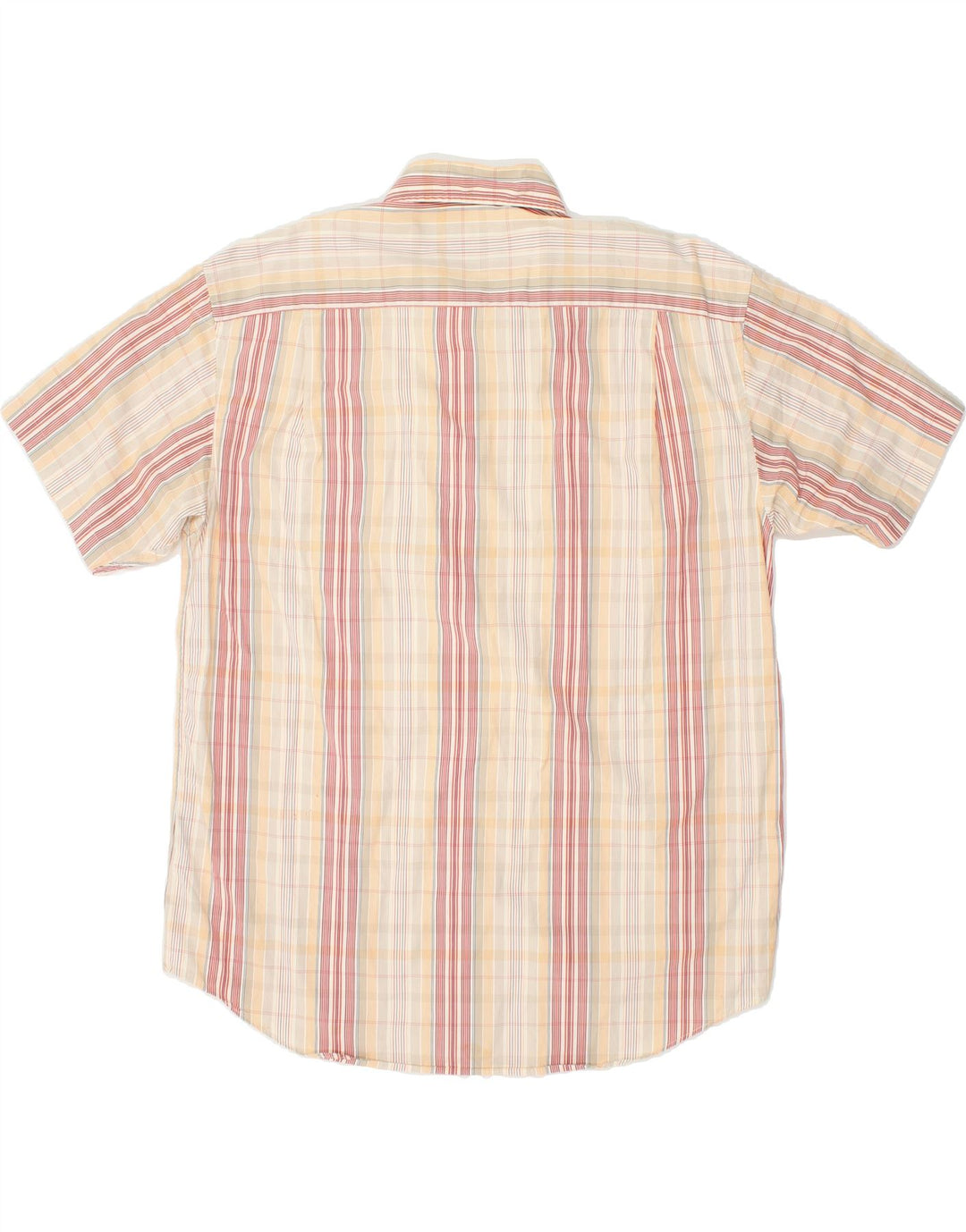 NAUTICA Mens Short Sleeve Shirt Large Beige Check Cotton Vintage Nautica and Second-Hand Nautica from Messina Hembry 