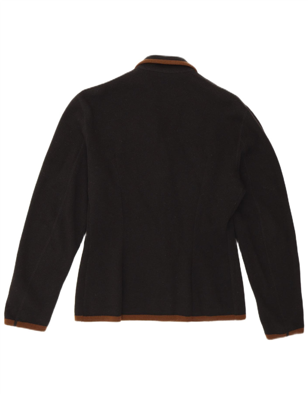 Vintage dame cardigan sweater UK 16 Large Black New Wool