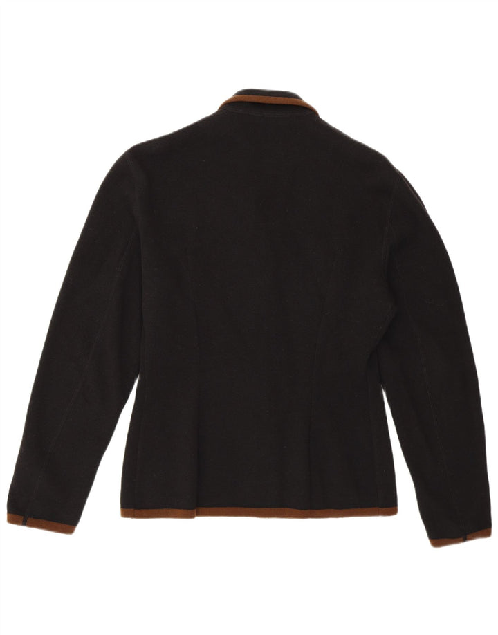 Vintage dame cardigan sweater UK 16 Large Black New Wool