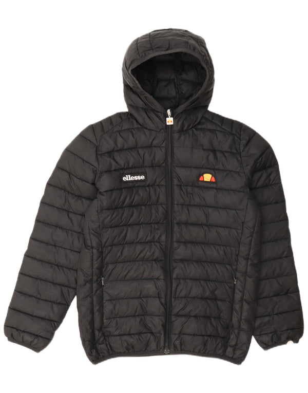 Ellesse Boys Polstret Hættejakke 12-13 År Sort Polyester