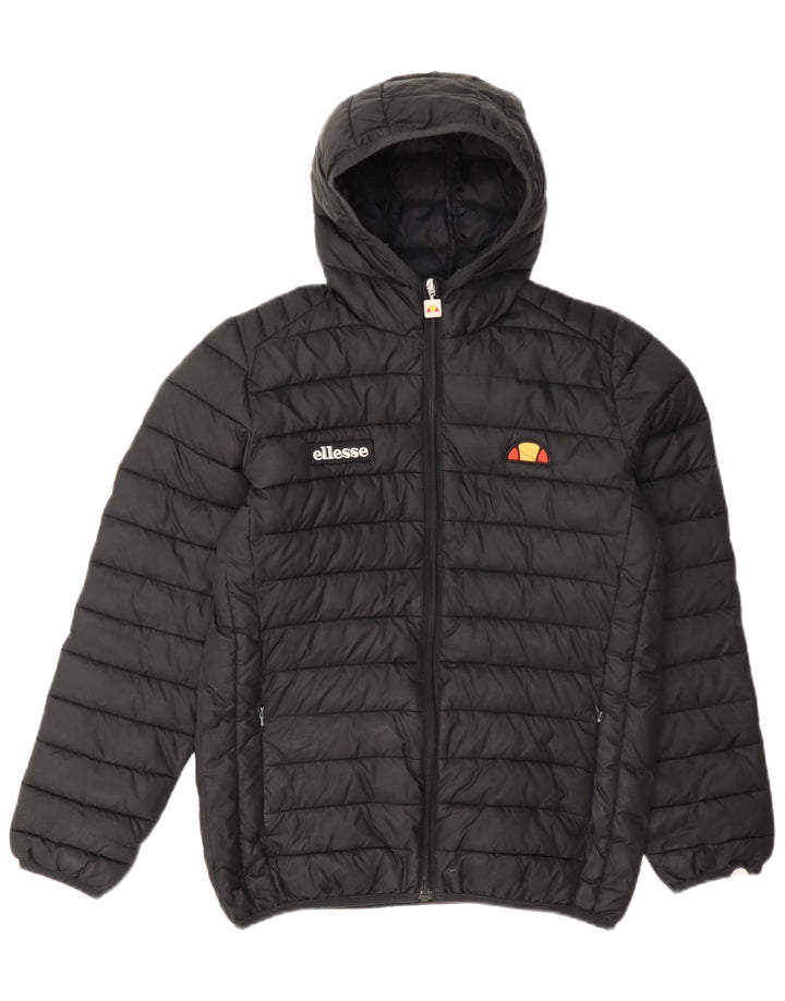 Ellesse Boys Polstret Hættejakke 12-13 År Sort Polyester