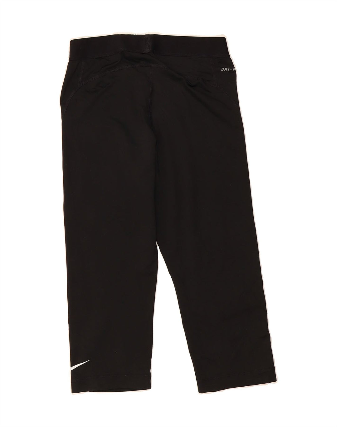 NIKE Womens Graphic Capri Leggings UK 10 Small  Black Polyester Vintage Nike and Second-Hand Nike from Messina Hembry 