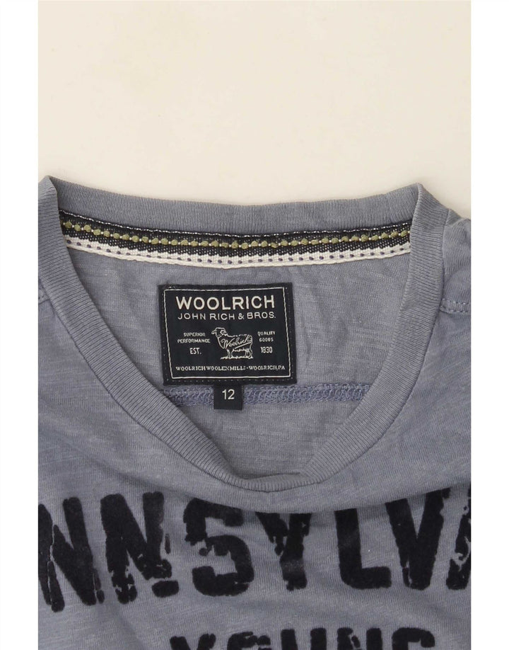Woolrich Boys Grafisk T-Shirt Top 11-12 År Blå