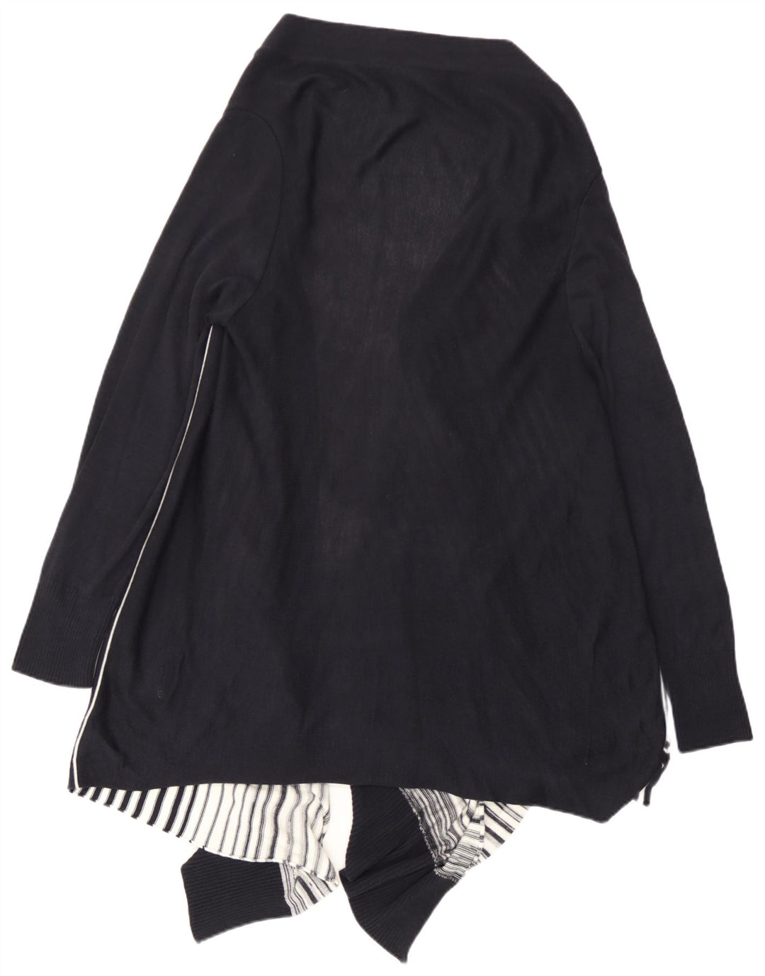 Marks & Spencer Dame Asymmetrisk Cardigan Sweater UK 14 Large Black