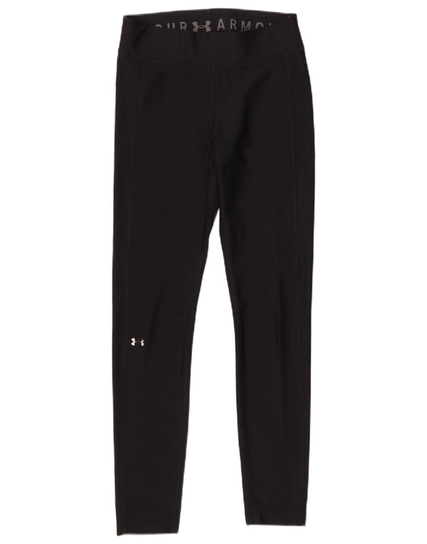 Under Armour Womens Heat Gear Leggings UK 14 Medium Black
