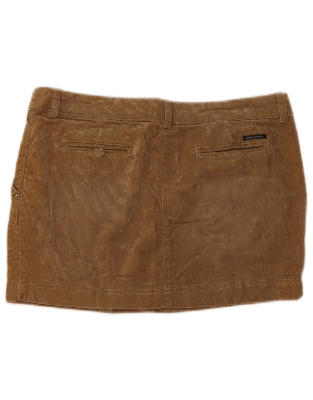 Maison Scotch Damefløjl Mininederdel W34 Stor Brun