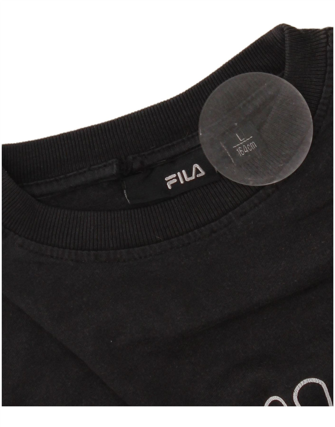 Fila Dame Grafisk T-Shirt Top UK 16 Stor Sort