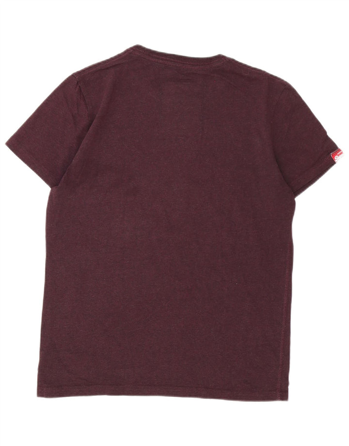 Superdry Herre grafisk T-shirt Top Medium Bourgogne bomuld