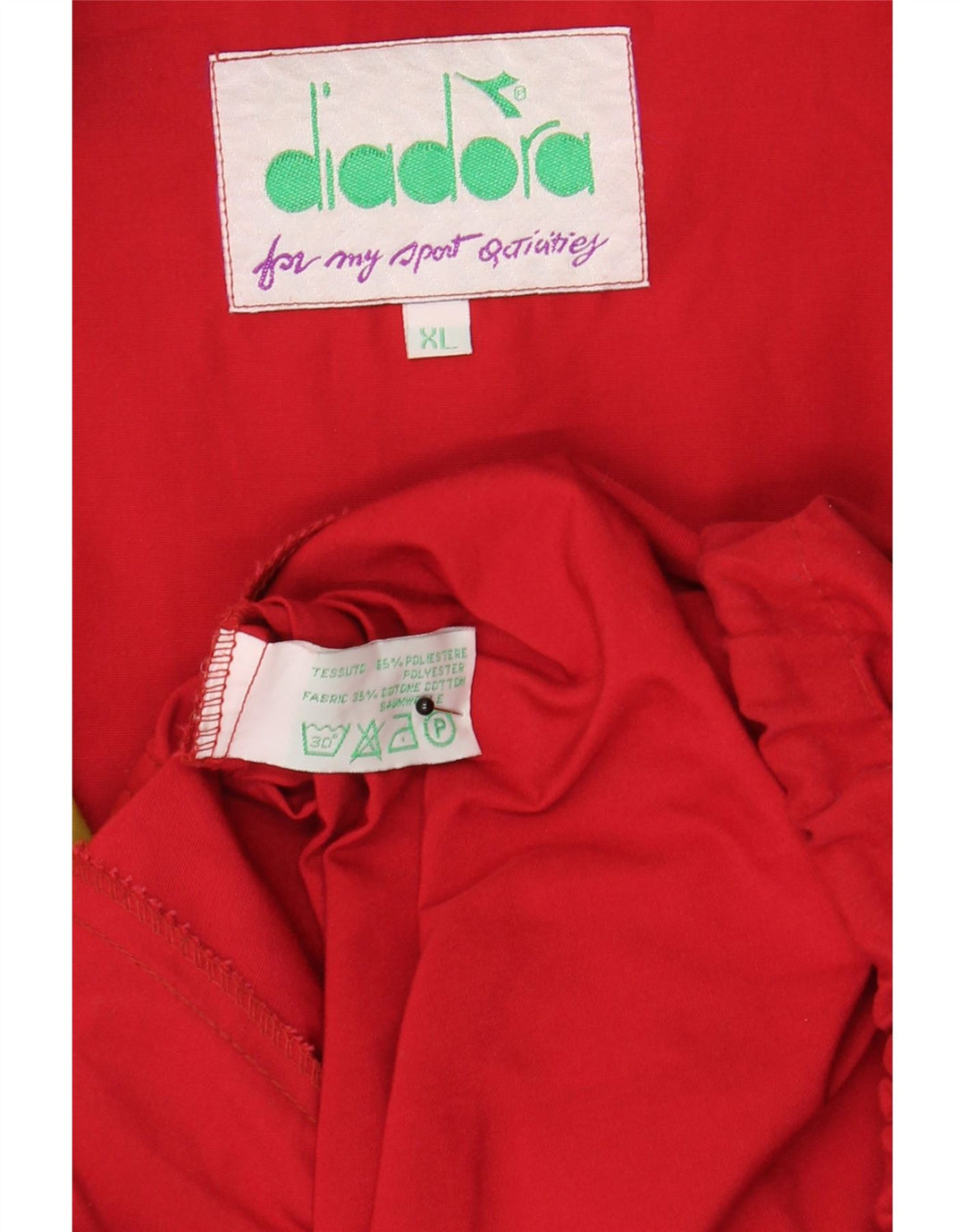 Diadora Herre Oversized Utility Jacket UK 42 XL Rød Polyester