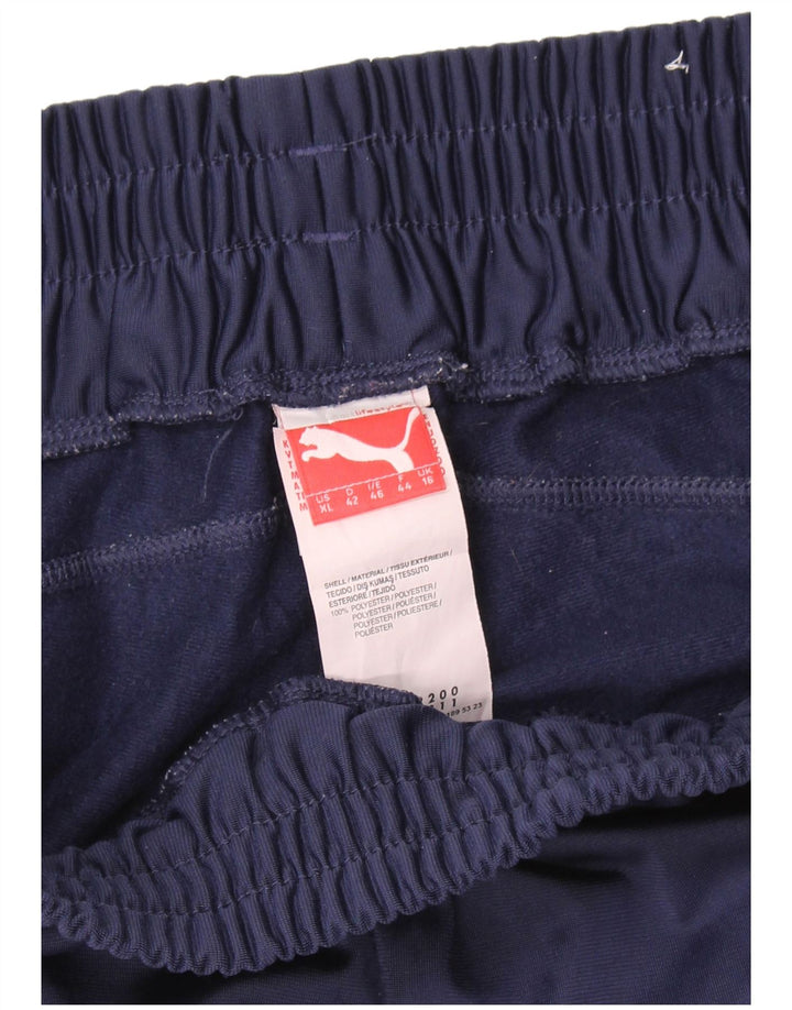 Puma træningsdragt bukser til kvinder UK 16 Large Navy Blue Polyester