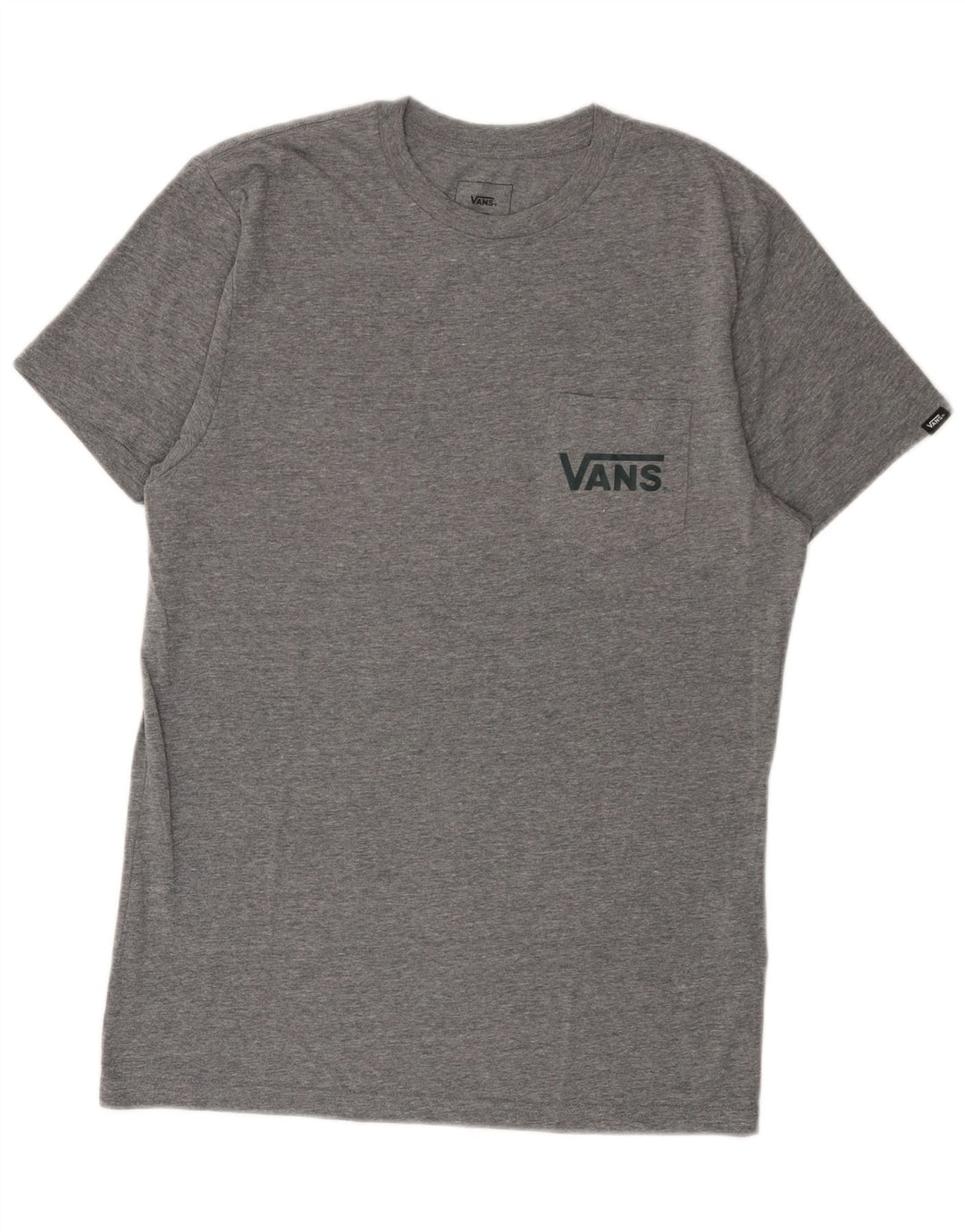 Vans Herre Custom Fit grafisk T-shirt Top Medium Grey Flecked Bomuld