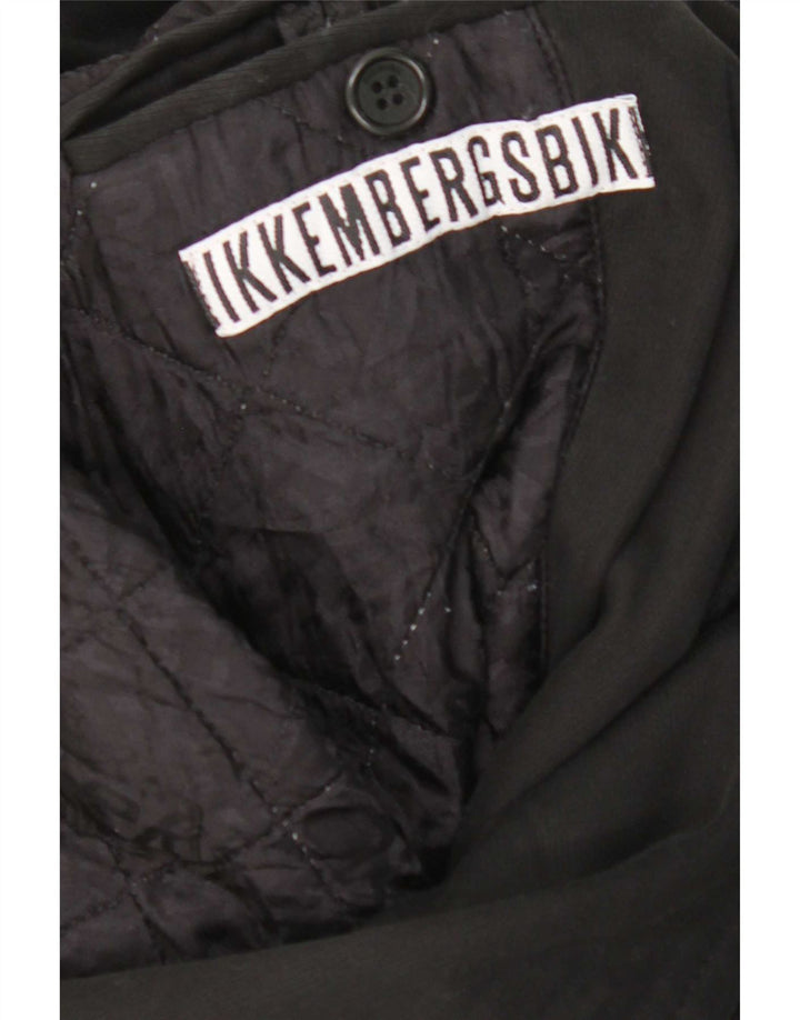 Bikkembergs Dame Dobbeltradet Blazer Jacket IT 50 XL Sort Bomuld