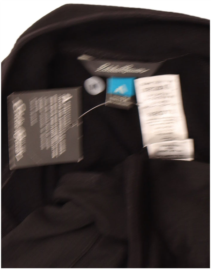 Eddie Bauer Womens Zip Neck Pullover Træningsdragt Top UK 14 Medium Black