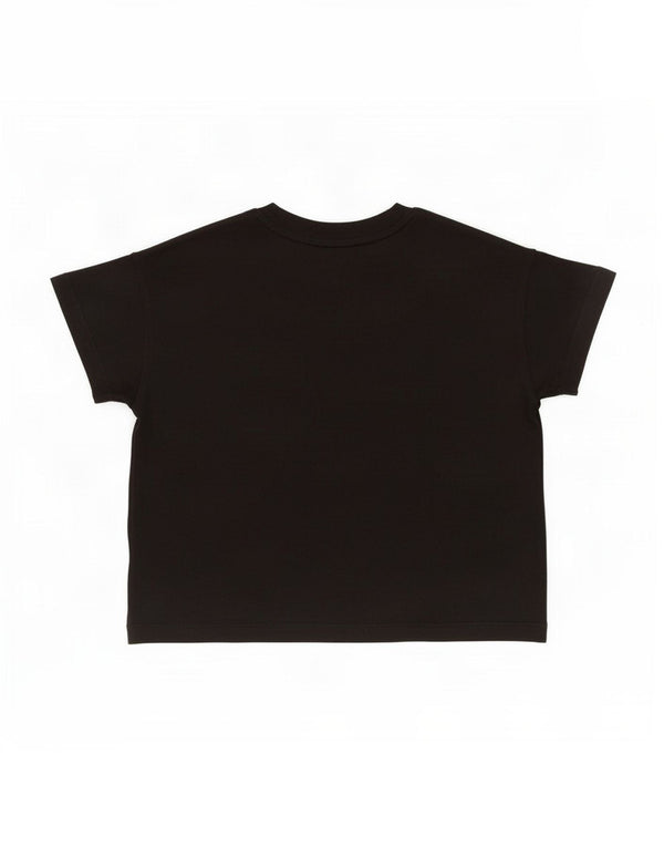 Champion Womens Crop Graphic T-Shirt Top UK 10 Small Black